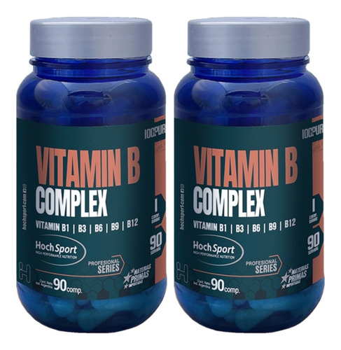 2 Vitamina Complex B X90 Caps Hoch Sport B1 B3 B6 B9 B12