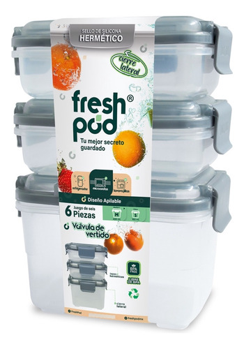3 Practicos Contenedores Apilables Para Alimentos Freshpod