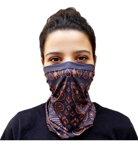 Bandana Tubular - Caxemira Laranja