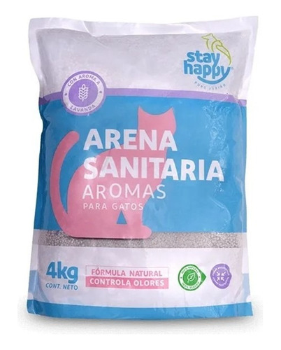 Arena Ultra Aglutinante P Gatos Stay Happy 2kg Aroma Lavanda