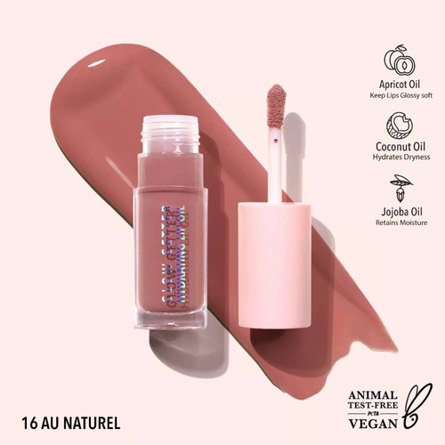 Lip Oil Glow Getter Moira Original Gloss Labios Hidratados 016-au Naturel