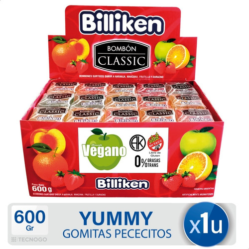 Bombon Frutal Classic Billiken X 600g