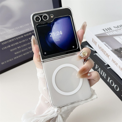 Funda Rígida Para Samsung Galaxy Z Flip 7 Z Flip 6 Z Flip 5 Z Flip 4/3, Delgada, Magnética Mate, Negra, Transparente, A Prueba De Golpes