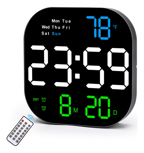 Szelam Reloj De Pared Digital, Reloj Despertador Digital Led