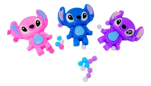 Squishy Stitch Angel Juguete Antiestrés Para Niños X1 Rosa/ Azul/ Violeta