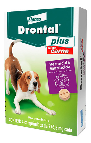 Vermífugo Drontal Plus Carne Para Cães Elanco