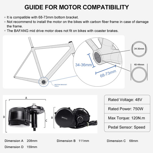Bafang Kit Traccion Media Bateria (opcional) Motor Bicicleta