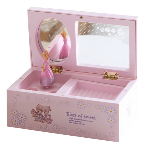 Caja De Música En Miniatura Para Bailarina Rosa, Regalo Para