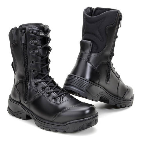 Imagem 1 de 7 de Coturno Bota Rossi Sniper Dois Zipers Couro