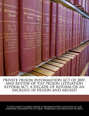 Libro Private Prison Information Act Of 2007, And Review ...