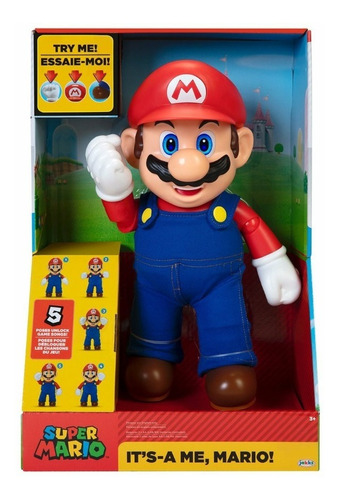 Its-a Me Super Mario Parlante Nintendo World 30cm Articulado