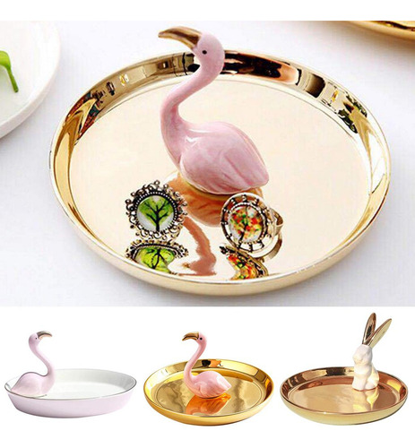 Bn Bandeja De Anillos De Pendientes De Collar Oro