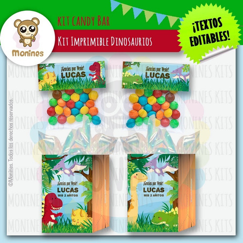 Kit Imprimible Dinosaurios Dinos ¡texto Editable!