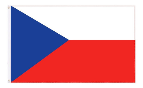 Bandera República Checa De Poliéster Medida De 90 X 150 Cm