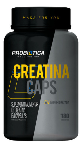 Creatina Caps Monohidratada 180 Cápsulas - Probiótica