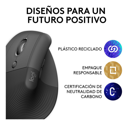 Mouse Izquierdo Logitech Mx Vertical Lift Grafito Revogames