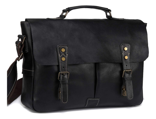 Bolso Piel Vacuno Para Hombre Hecho Mano Estilo Vintage 15,6