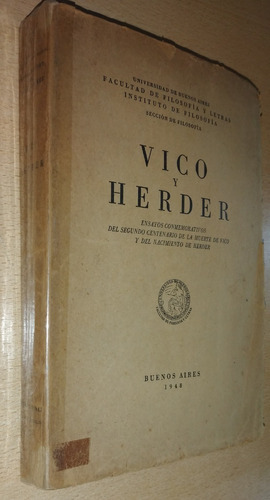 Vico Y Herder Universidad De Buenos Aires Año 1948