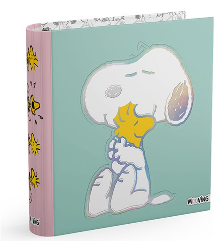 Carpeta Escolar Mooving Snoopy 3x40 3 Aros Cartone Original