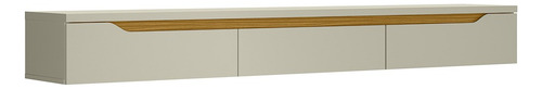 Rack Suspenso Uno P/ Tvs Até 65 Pol 180cm 2 P- Olivar Cor Off White Bege Ac Cedro Frj Ac