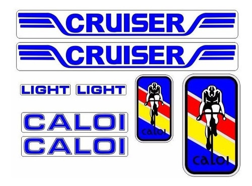 Adesivos Caloi Cruiser Light Azul- Frete Grátis