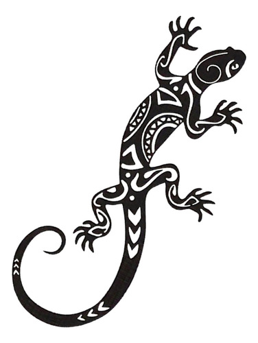 Decoración De Pared De Gecko De Metal, Silueta 1 Pieza
