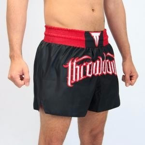 Shorts Muay Thai Masculino Preto C/ Vermelho - Throwdown - P