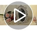 Espejo De Mesa Vintage Ovalado Decorativo Con Soporte