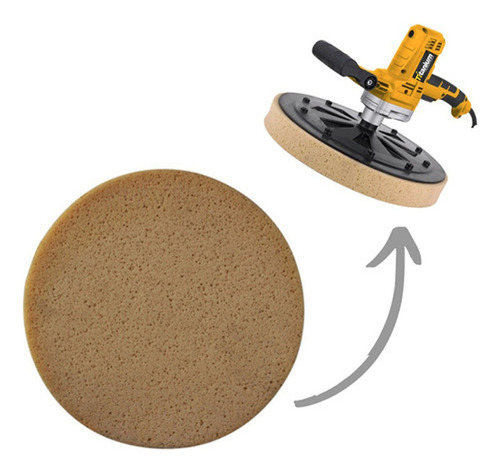 Disco De Esponja Para Desempenadeira Titanium Universal Cor Amarelo