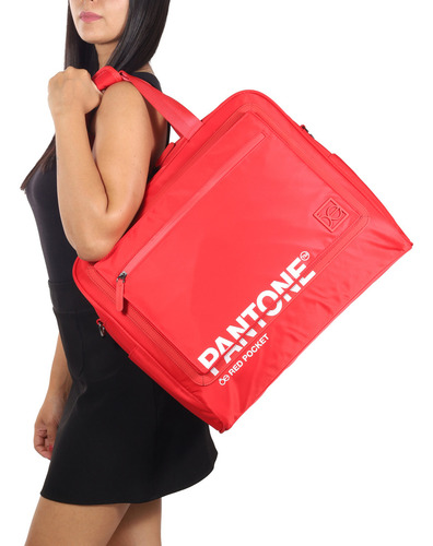 Duffle Bag De Viaje Textil Oe X Pantone Unisex Color Rojo