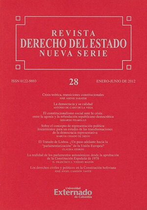 Libro Revista Derecho Del Estado - Nueva Serie #28  Original