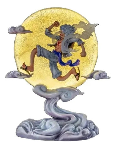 Figura De Acción De 28 Cm De Nika Luffy Con Luz Lunar, De Un