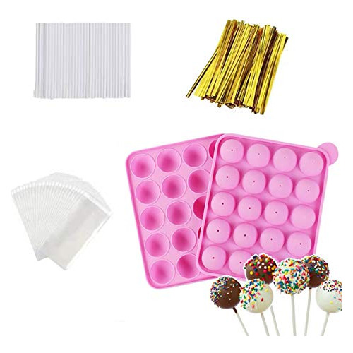 Juego De Moldes De Silicona Cake Pops 20 Cavidades, Mol...