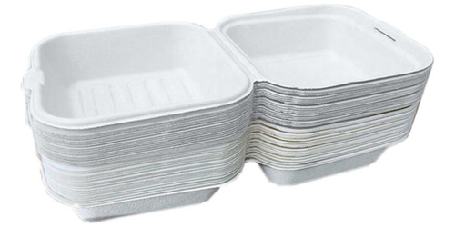 Cajas Bagasee Clamshell Para Llevar Hamburguesa Sushi, 6 X 6