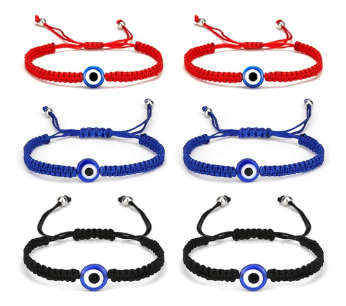 Juego De Pulseras Elásticas Evil Eye, 6 Unidades, Correa De