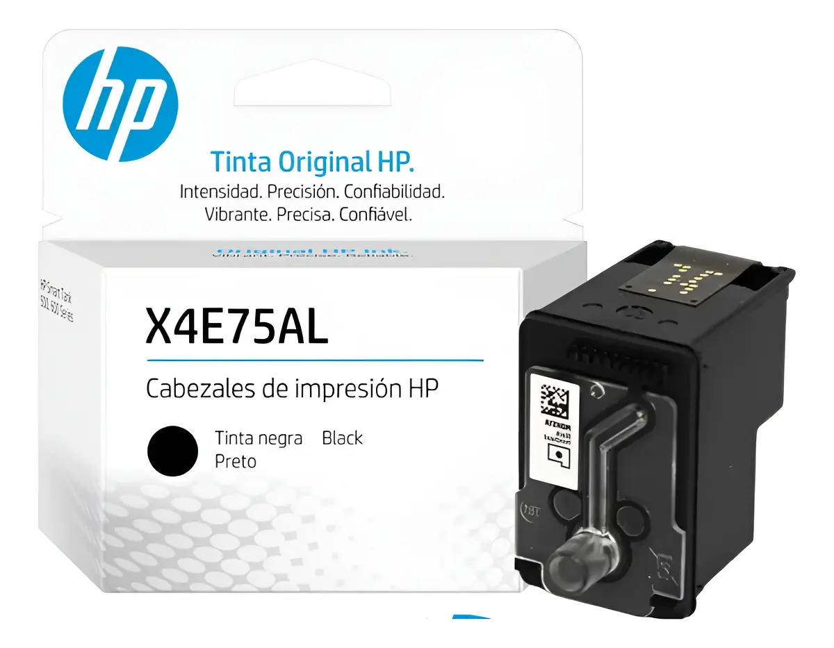 Cabezal de impresión HP X4E75 Negro Smart tank 200/500/514/517/532/600/617/700/6000/7000/7300