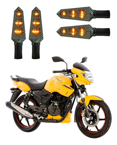 Kit 4 Setas Esportiva P03c Dafra Apache 150cc 2013 2014 2015