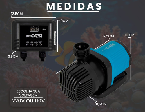Bomba Submersa P/ Aquários Com Simulador De Ondas Pet Flix