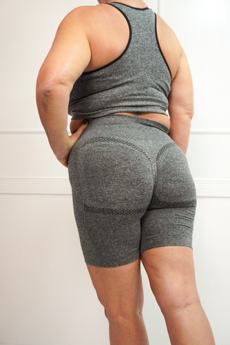 Conjunto Deportivo Calza Biker Pump Y Top Calce Perfecto