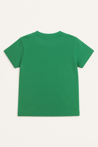 Playera Unisex %100 De Algodón Para Niños - Trouble Maker Verde Musgo 6 Lisa