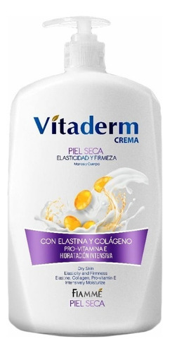  Crema Corporal Vitaderm 500 Ml Fragancia Elastina Y Colageno