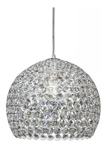 Colgante Esfera Copen S Cristal Cairel Cromo Apto Led Deco