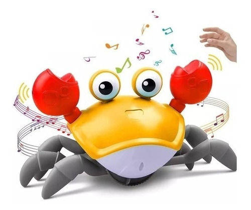 Electric Induction Cute Crab Juguete Robot con Música