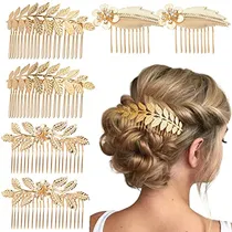 Comprar Dazzhues 6 Pcs Hoja Peines Pelo De La Boda Pelo Clips Rpyri
