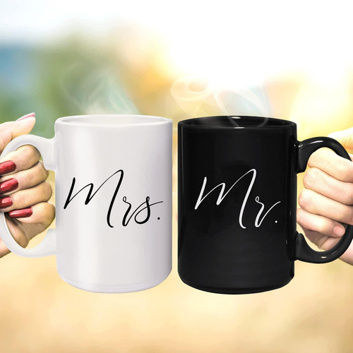 Tazas A Juego Mr And Mrs De Canopy Street, 2 Tazas Gigantes