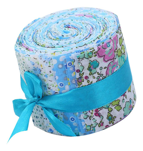 Rollo De Tela De Gelatina De 2.4 Pulgadas Con Estampado Flor