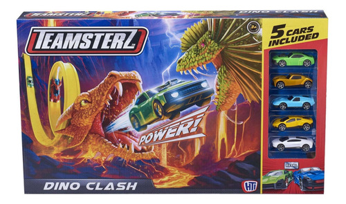 Teamsterz Pista Dino Clash C/ 5 Autos Original 14095 Bigshop