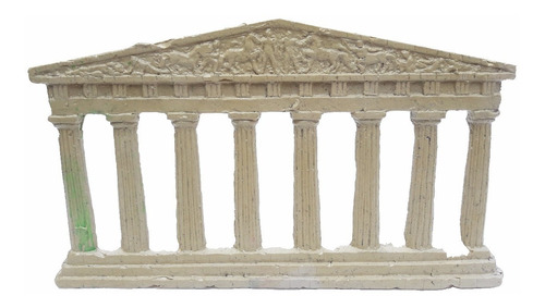 Adorno Para Acuarios - Partenon Griego Grande Echo En Resina