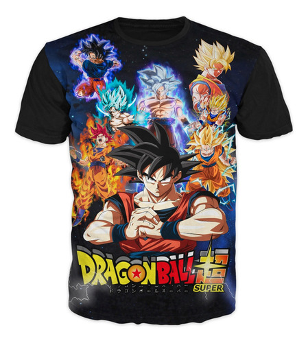 Camiseta Dragon Ball Z Goku Fases Adultos / Niños Ref.24