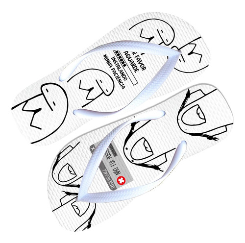 Imagem 3 de 7 de Caneca Flork Meme Engraçado Paciência Kit Chinelo E Bombom